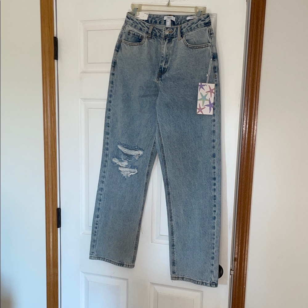 Forever 21 Blue Straight Leg Jeans